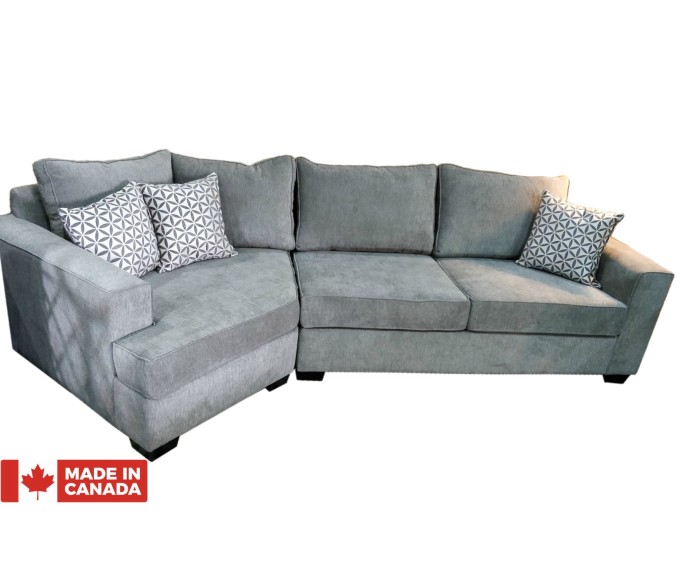 Mission Fabric Condo Sectional with cuddle corner